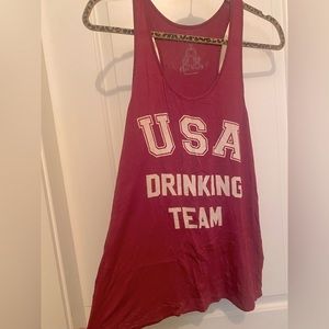 Burgundy Racerback tank